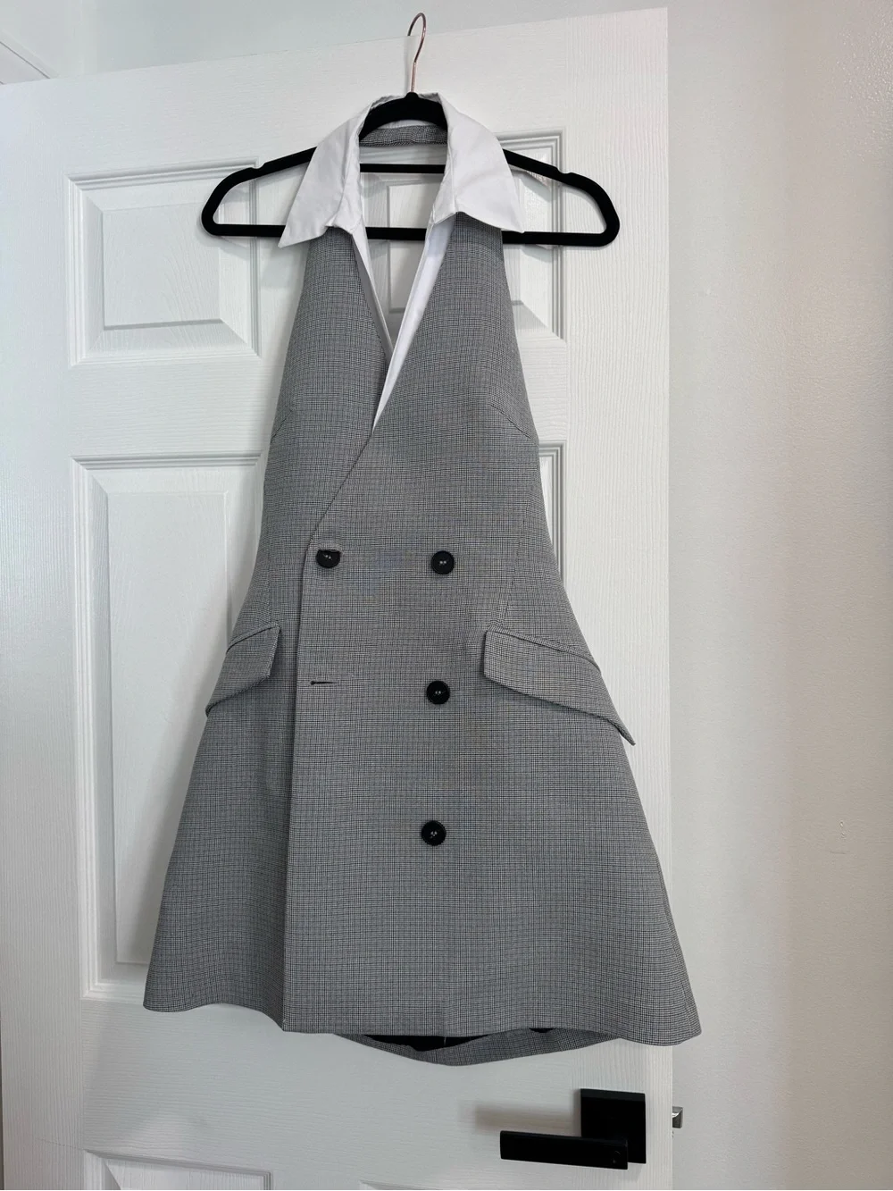 🚨24 Hour Sale 🚨 Zara Double-Breasted Grey Sleeveless Blazer Dress - Picture 3 of 7